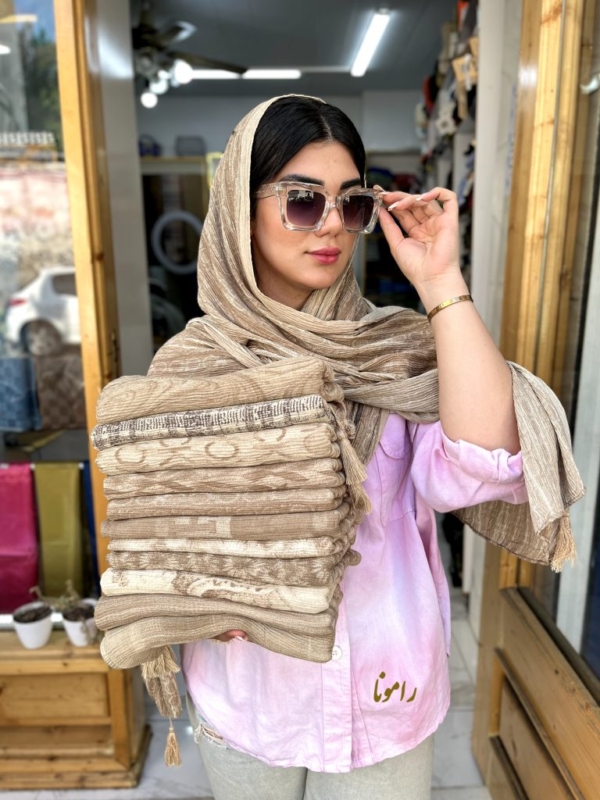 کالکشن شال کرم برشکا