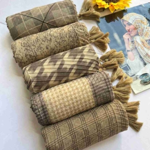کالکشن شال کرم طرحدار