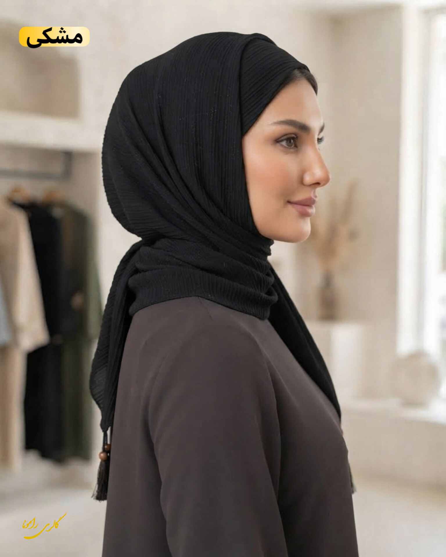 کالکشن شال منگوله چوبی برشکا وارداتی کد89 - تصویر 4