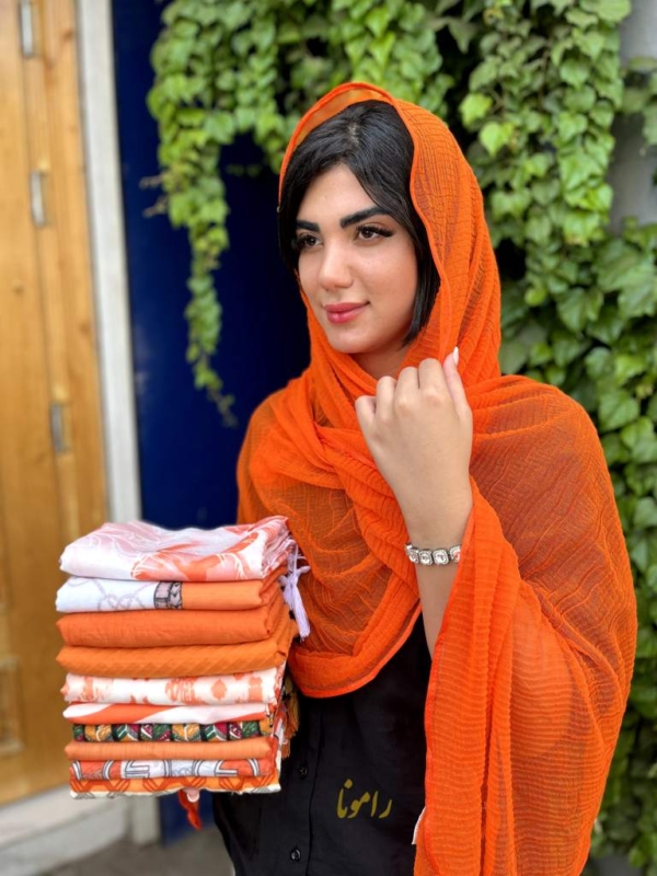 کالکشن شال نارنجی تخفیفی