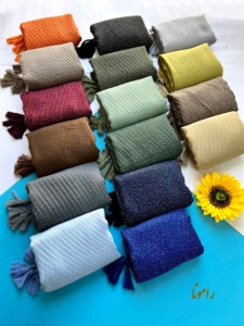 کالکشن شال نخی برفکی
