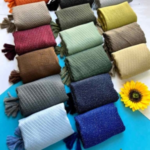 کالکشن شال نخی برفکی