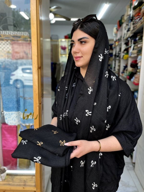 شال پاپیونی نخ حریر