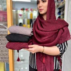 کالکشن شال پلیسه نخی