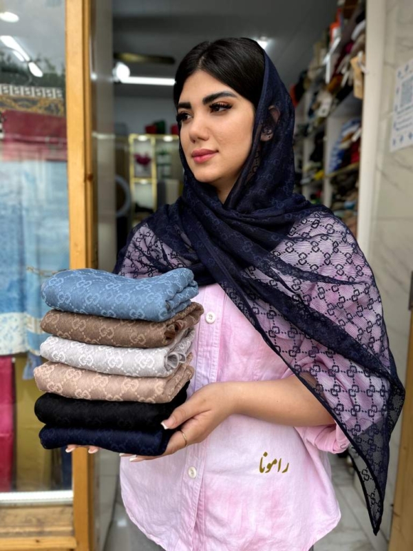 کالکشن شال توری طرحدار