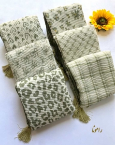 کالکشن شال طرحدار پلیسه کد187