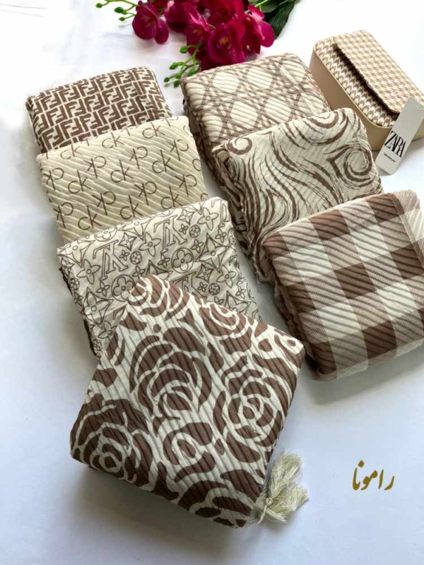 کالکشن شال طرحدار پلیسه