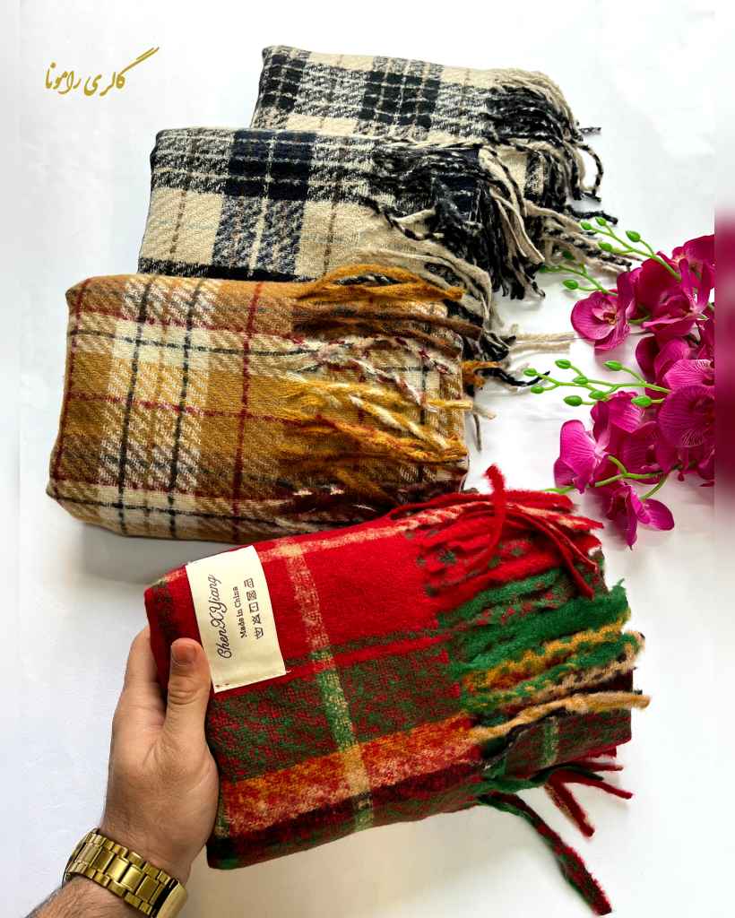 کالکشن شال موهر طرح دار وارداتی باربری کد209