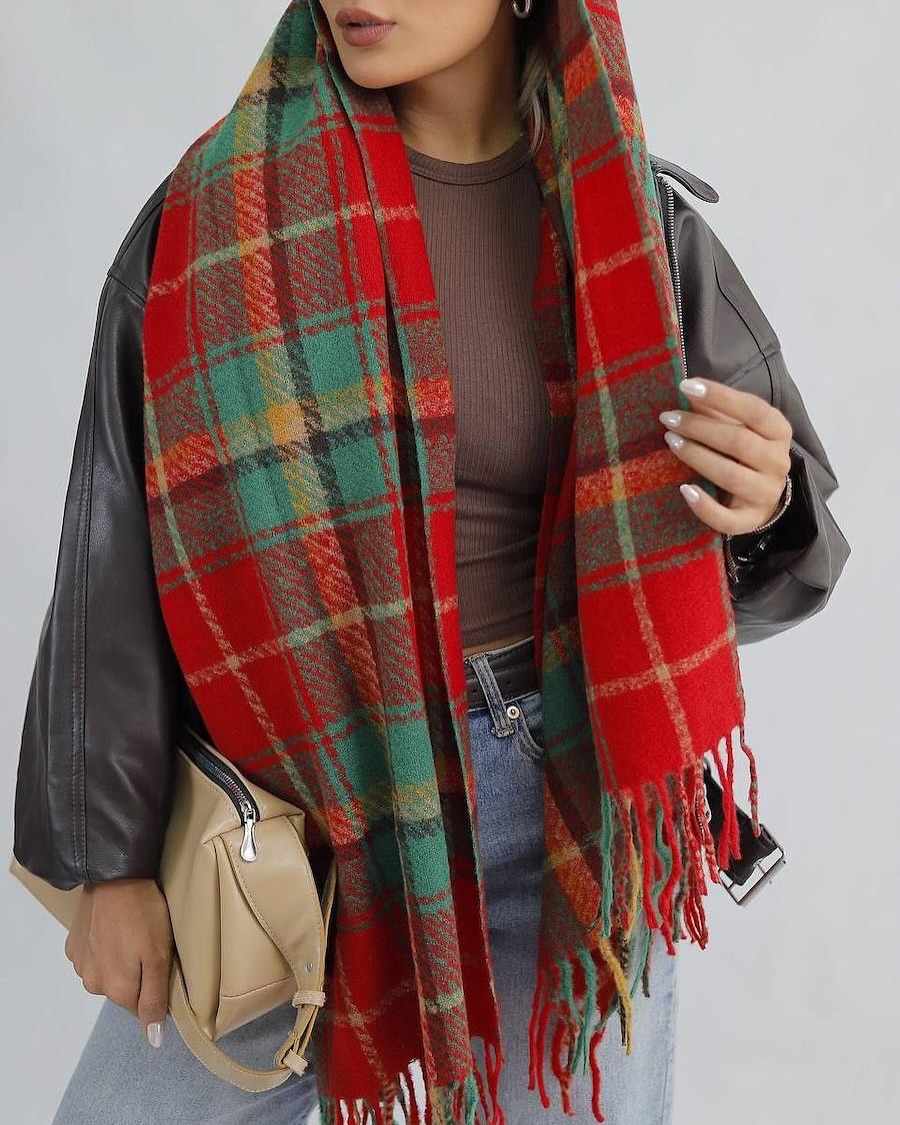 کالکشن شال موهر طرح دار وارداتی باربری کد209 - تصویر 2