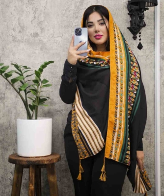 شال سرخپوستی نخی چاپ داخل پارچه کد212