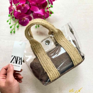 کیف کوچک زنانه حصیری سنتی zara