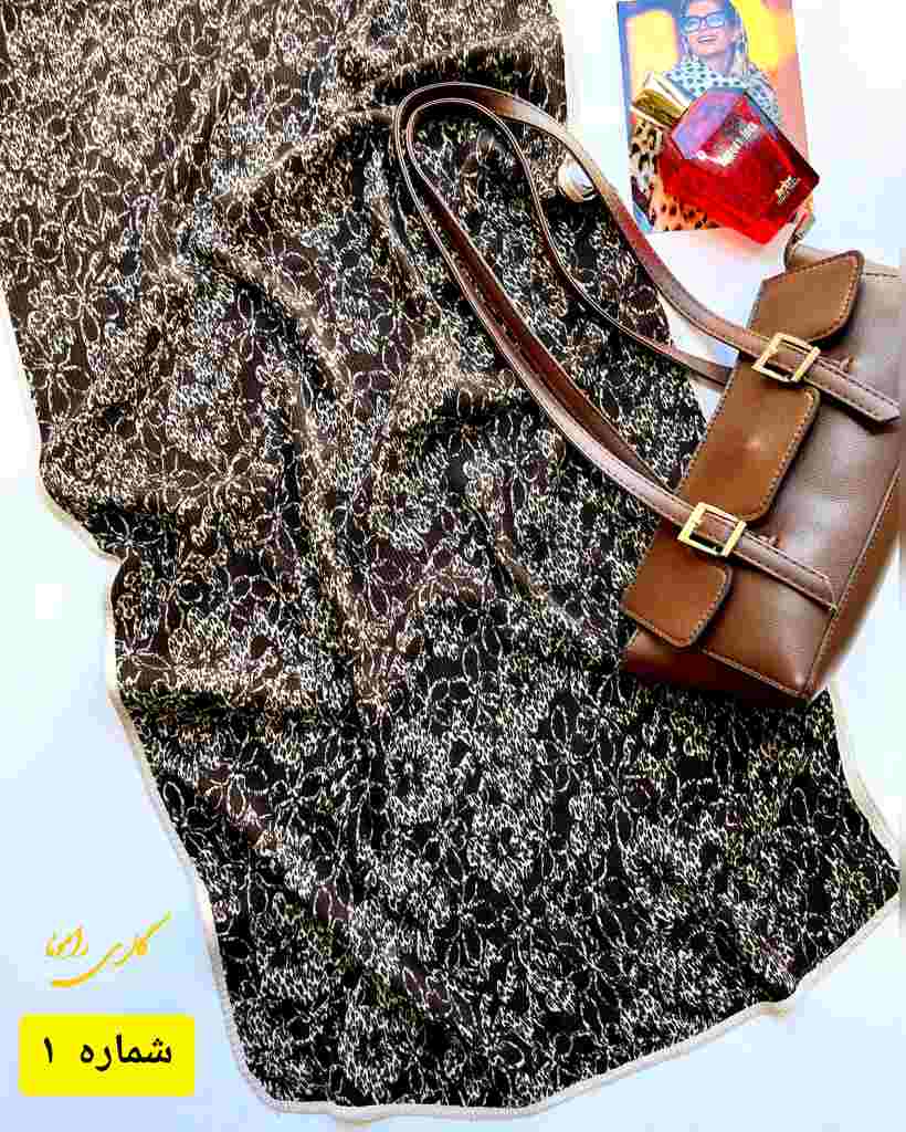 کالکشن شال قهوه ای طرحدار برشکا وارداتی کد228 - تصویر 5