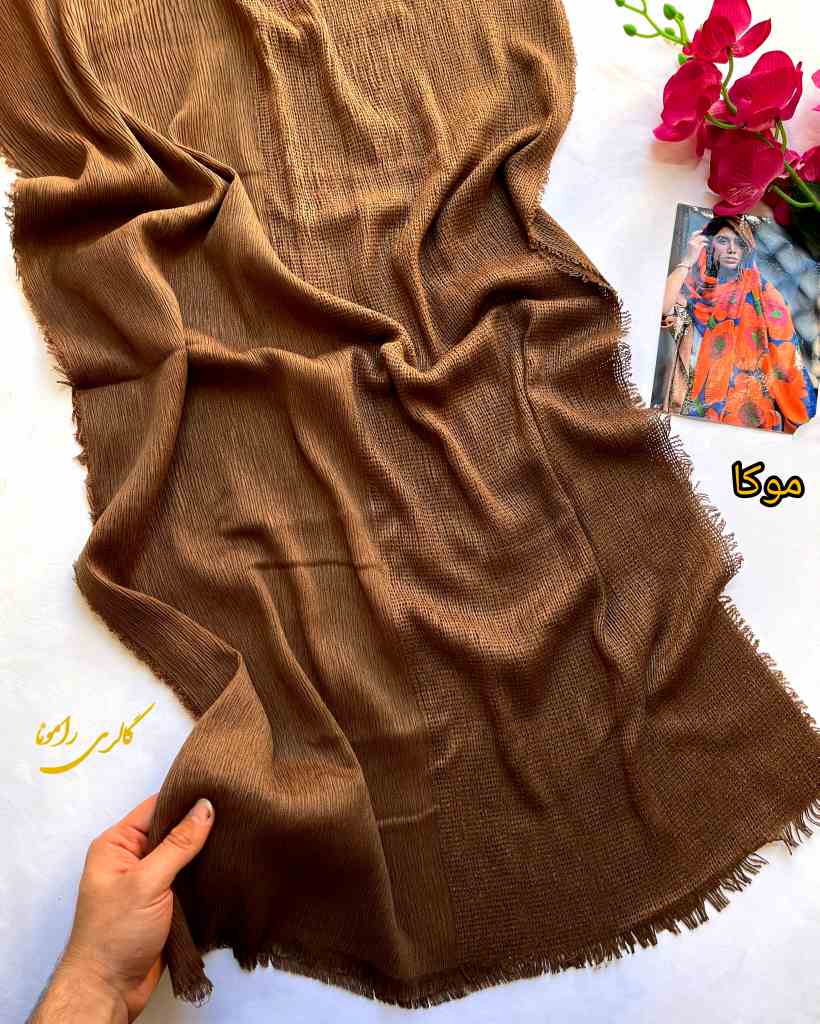 کالکشن شال برشکا نخی حصیری وارداتی کد222 - تصویر 6