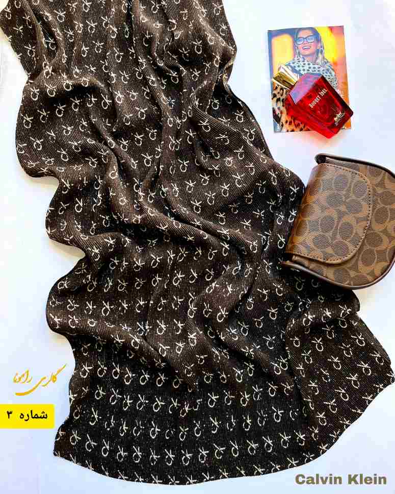 کالکشن شال قهوه ای طرحدار برشکا وارداتی کد228 - تصویر 7