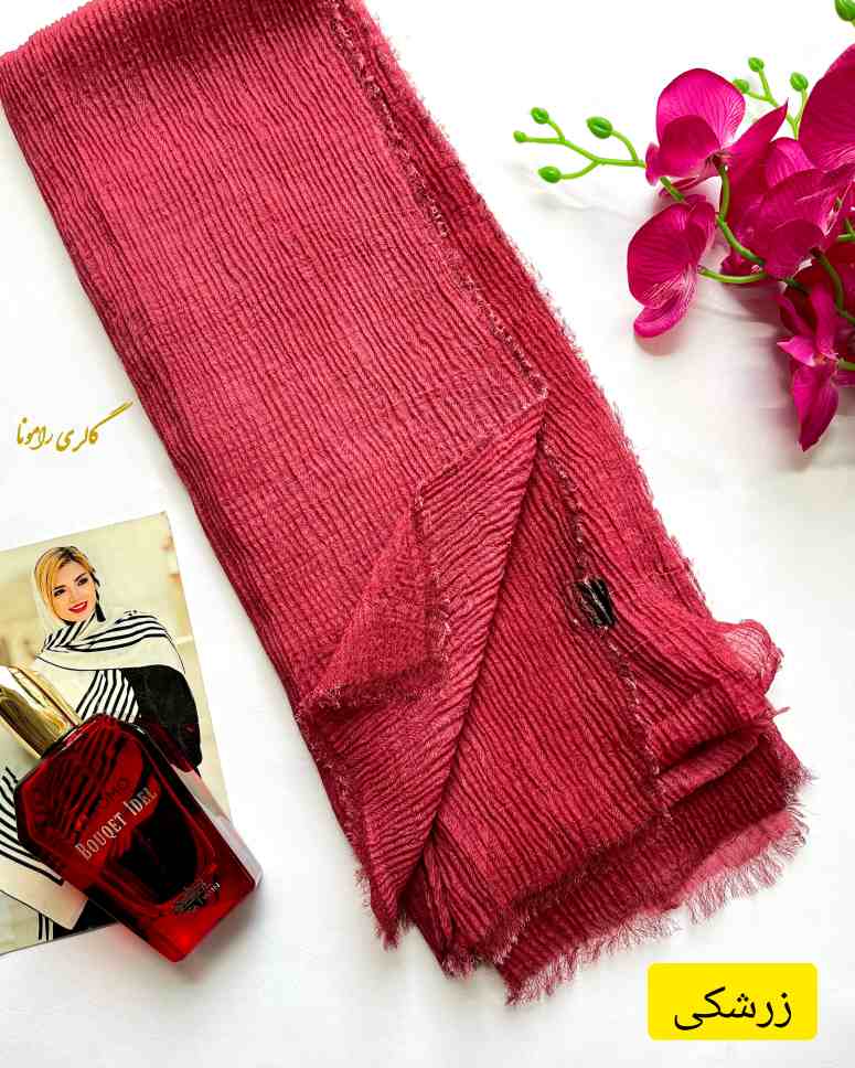 کالکشن شال مربعی وارداتی دورریش نخ وارداتی کد237 - تصویر 6