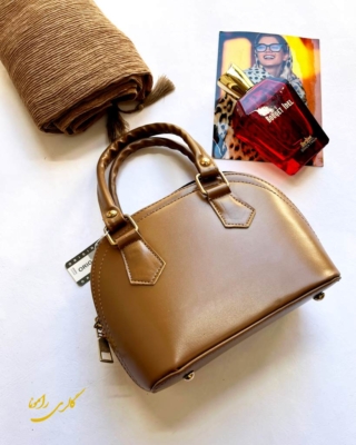 کیف رنگ موکا صندقی دخترانه شیک کد239