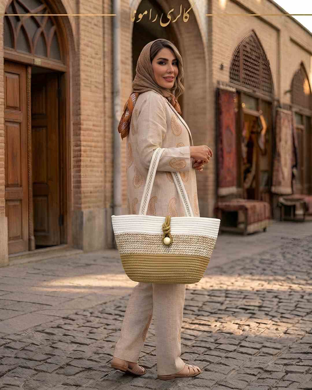 کالکشن کیف زنانه بزرگ حصیری وارداتی کد246 - تصویر 3