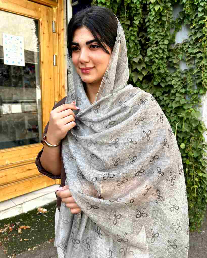 کالکشن شال حریر وارداتی پاپیونی کد245 - تصویر 3