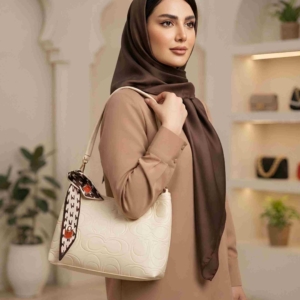 کالکشن کیف متوسط زنانه ربان دار استخوانی کد241