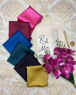 کالکشن روسری ساتن قواره 100 تکرنگ کد268
